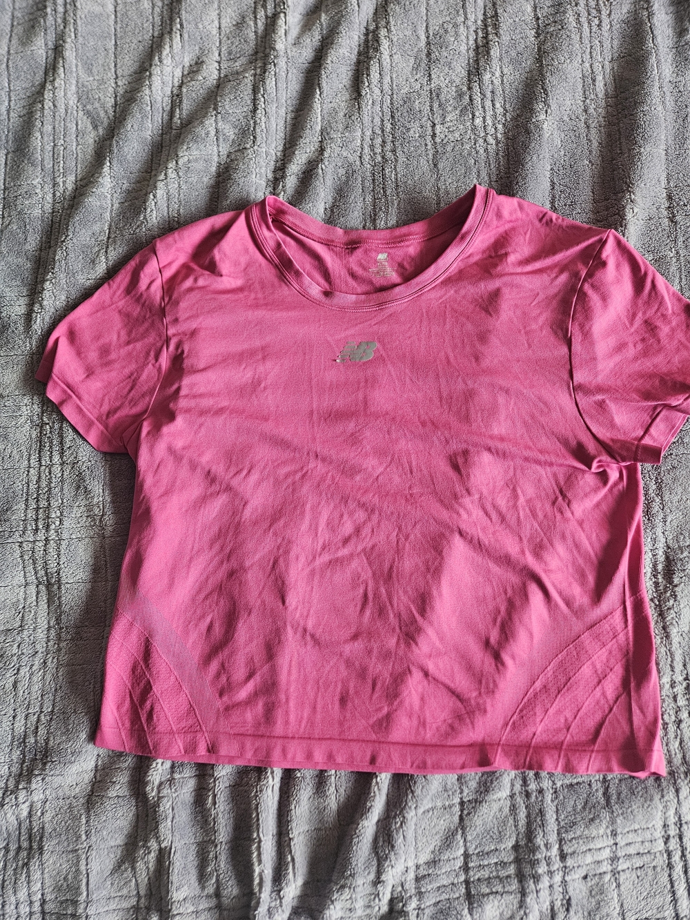 New Balance Bright Pink( Hot Pink ) Logo Tee Athletic - Picture 6 of 7